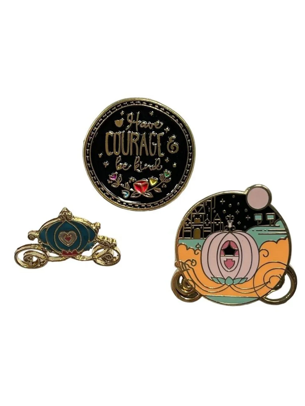 Cinderella Carriage Lapel Pin Kind Courage Pumpkin Brooch READ Jewelry